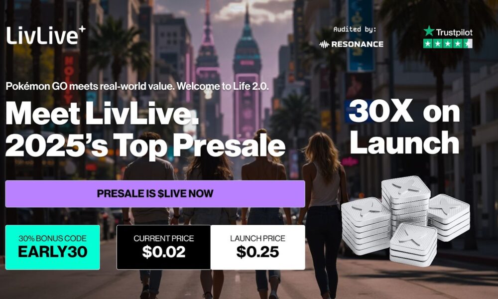 top-5-best-crypto-presales-for-2025:-livlive-($live)-dominates-over-bdag-and-hyper